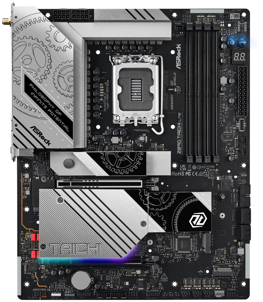 ASRock Z890 Taichi Lite / Intel Z890 / LGA1851 / 4x DDR5 / 6x M.2 / 2x Thunderbolt 4 / WiFi / ATX